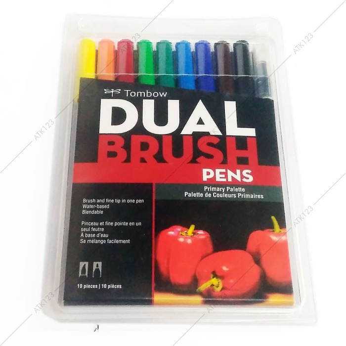 

Gaya Spidol Warna Tombow Dual Brush Pens Primary Palette