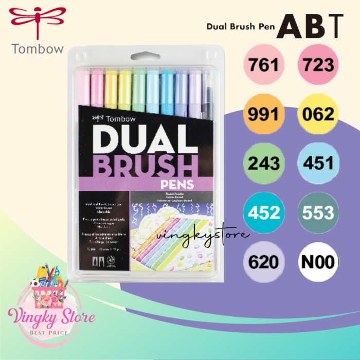 

Gaya Dual Brush Pen Tombow Pastel Pallete Isi 10Pc