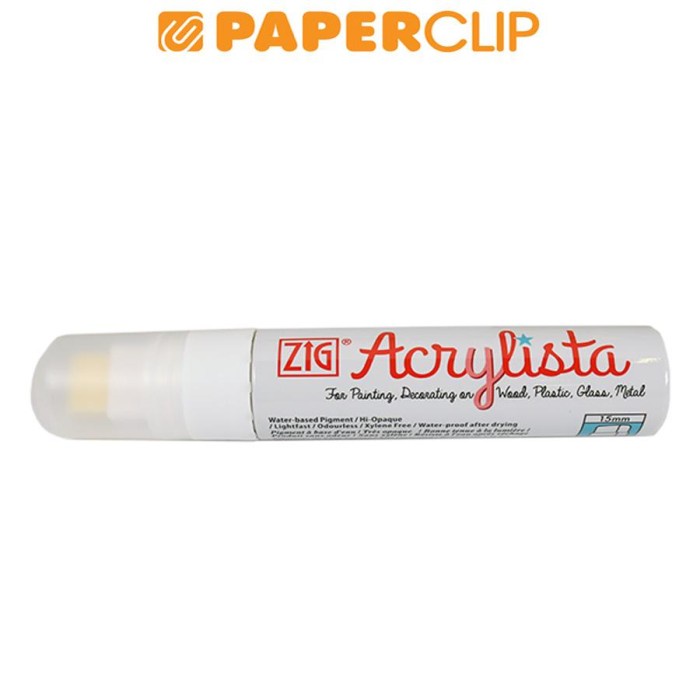 

Gaya Pen Brush Zig Kuretake Acrylista Chisel 15Mm Pac-120 000 Arctic White