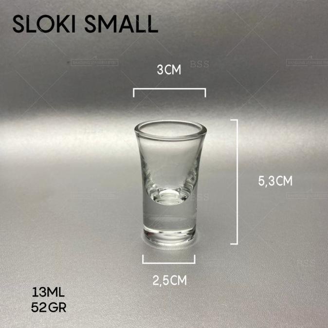 =====] Gelas Sloki Kaca Kecil One Shot Glass Minum Anggur Cantik Lucu