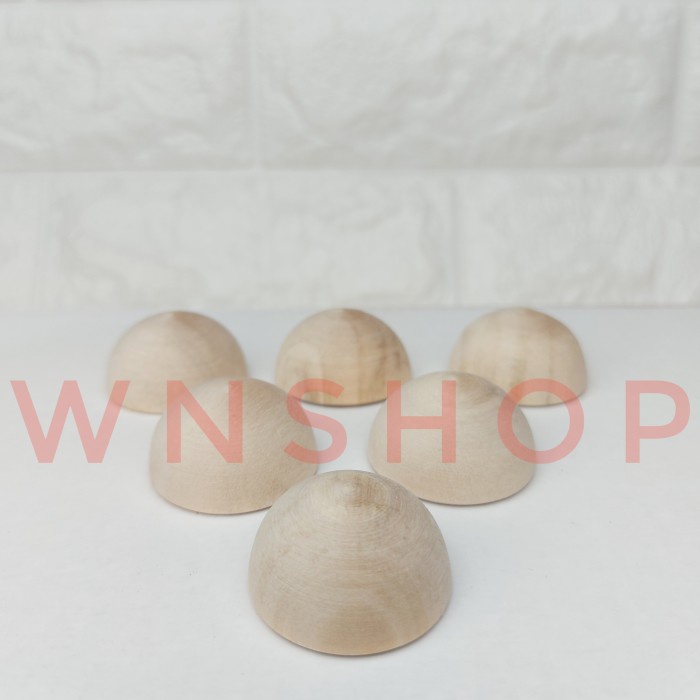 

SETENGAH Lingkaran Bola Kayu 3 cm Bahan Kerajinan DIY