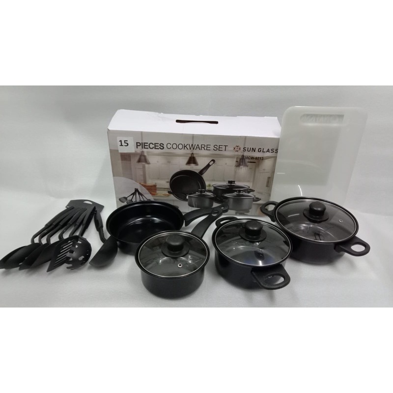 Panci Set 15 Pcs -Cooare Set + Spatula+ Talenan
