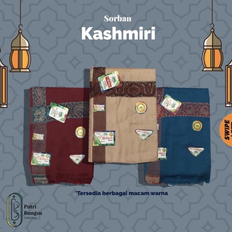 Sorban Kashmiri Banyak Warna Panjang (sorban india)