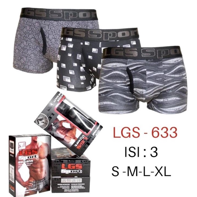 LGS SPORT 633 BOXER CELANA DALAM PRIA ISI 3