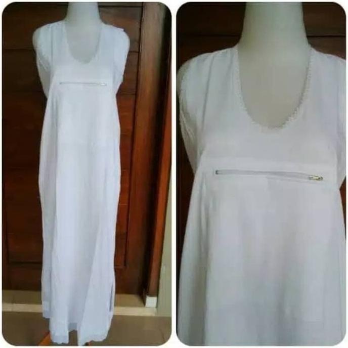 Baju Ihram Dalaman Gamis Wanita Berkantong / Saku Depan - Perlengkapan