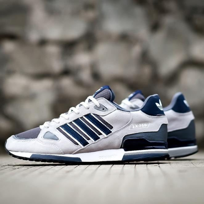 sepatu adidas zx750 grey navy - sepatu olahraga pria sepatu running Premium