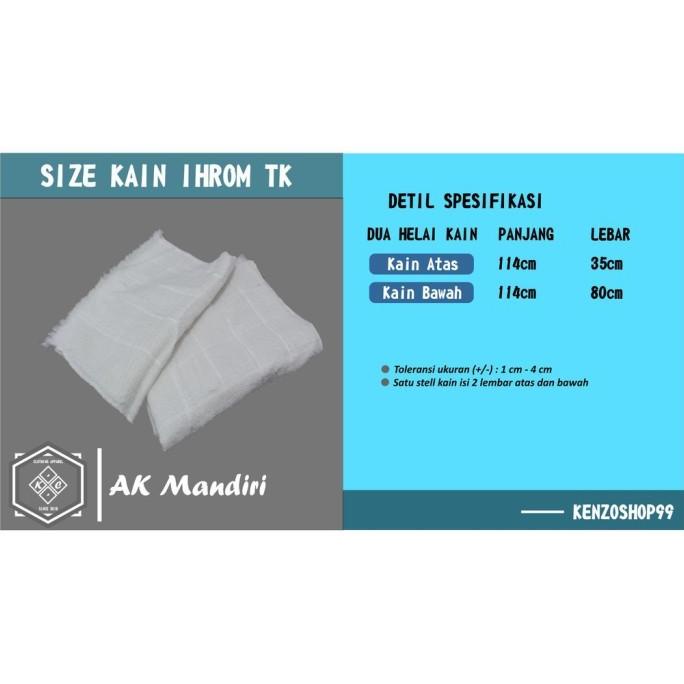 KAIN BAJU IHROM TK IHRAM MANASIK UMROH HAJI PRIA ANAK LAKI LAKI