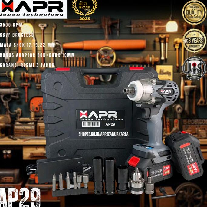 MESIN BOR IMPACT WRENCH MAKTEC X APR JAPAN AP29 2 BATERAI 88VF  RIBKAMASYA0