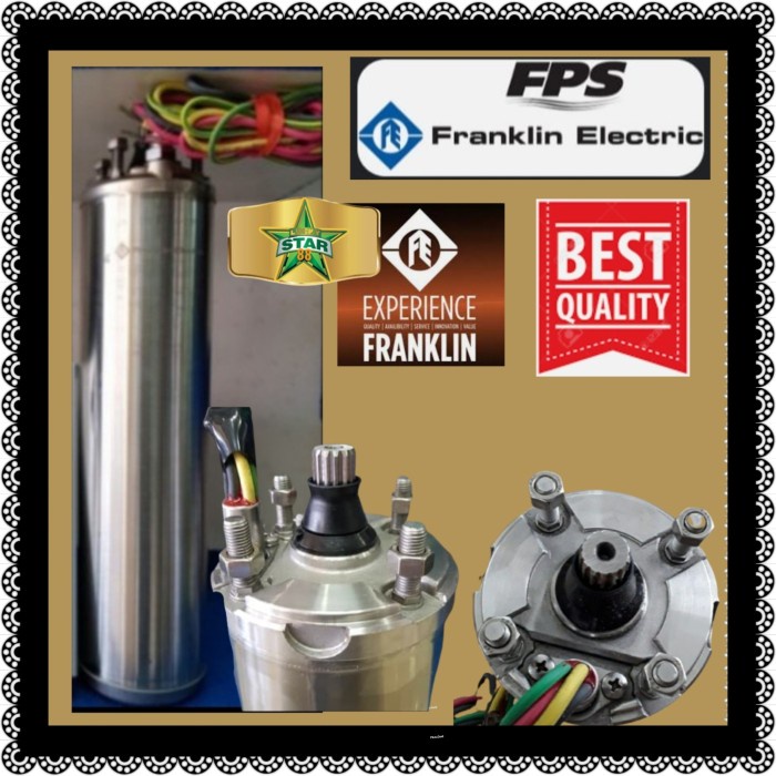 Promo Dinamo Motor Franklin 1.5 Hp 3 Phase Pompa Submersible Diskon
