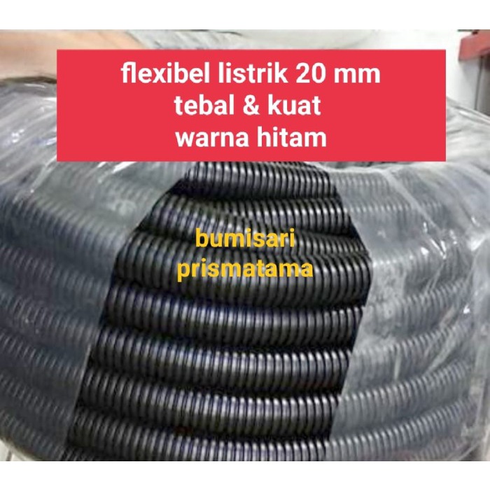 FLEXIBEL LISTRIK 20 MM/ SELANG PIPA LISTRIK / CORUGATED PIPA PUTIH ORIGINAL