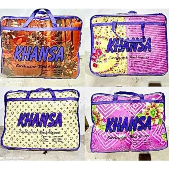 1Set Sprei Bed Cover Khansa Uk.180x200cm