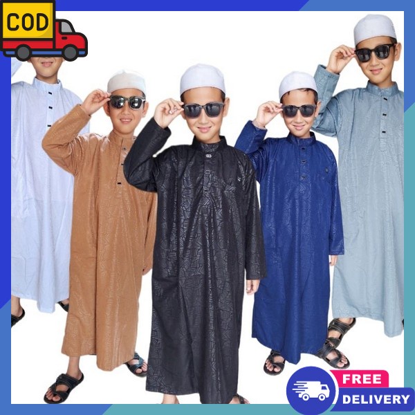 Pakean Cowo Lebaran Jubah Panjang Amak Cowo Terbaru Bju Jubah Gamiss Modern Bsju Pengajian Bocah Jub