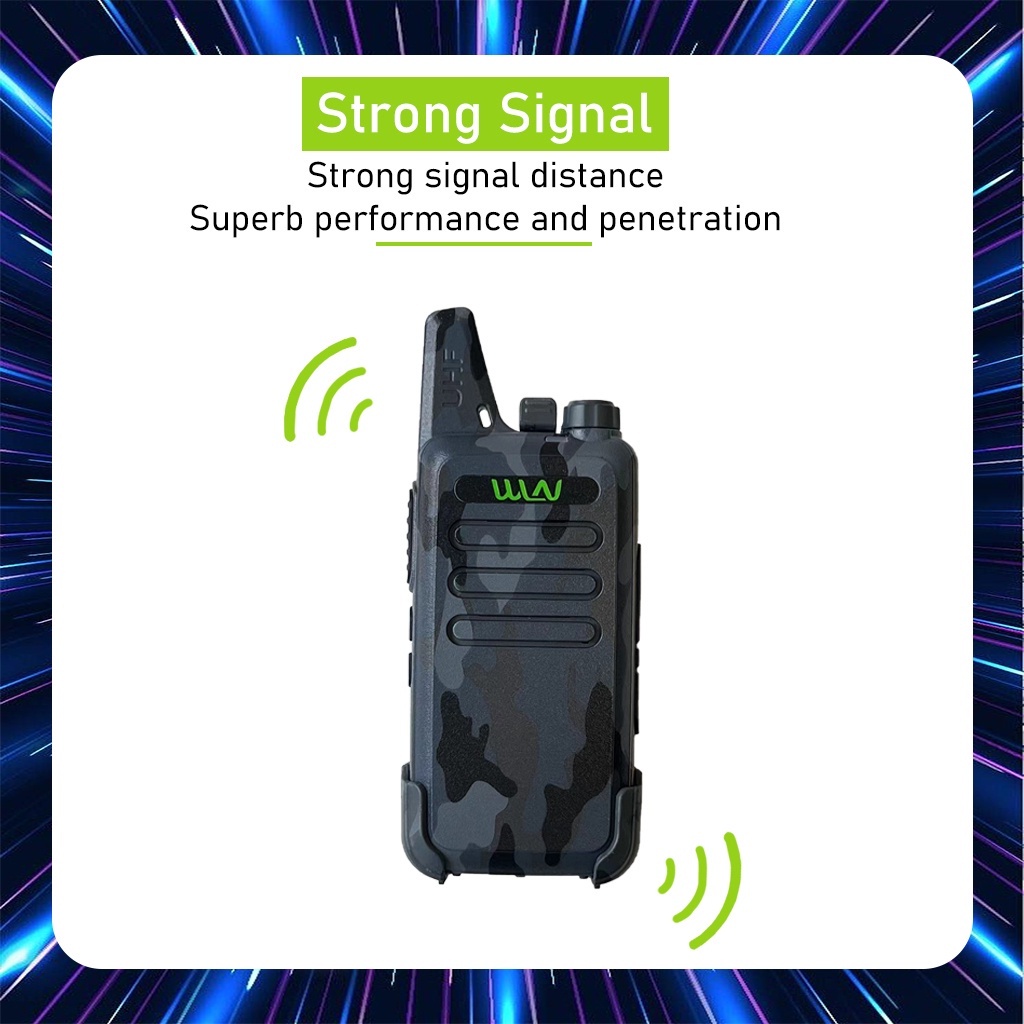 Walkie Talkie Nirkabel Baterai Li-Ion, Walkie Talkie Genggam, Walkie Talkie 6 Warna
