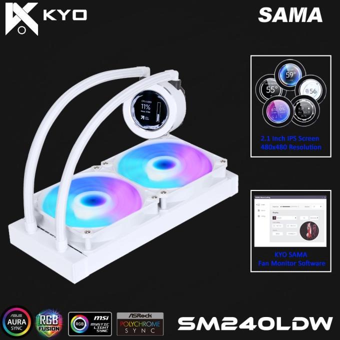 Kyo Sama Sm240Ldw Argb Aio Liquid Cooling Lcd Display Garansi Resmi Best Quality