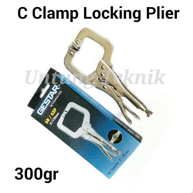 GESTAR - Crossman 6 inch C Clamp Locking Plier - Tang buaya