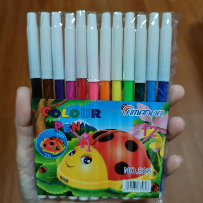 

_^_^_^] 1 BUNGKUS KELIR SPIDOL CAT COLOUR PEN WARNA ISI 12PCS