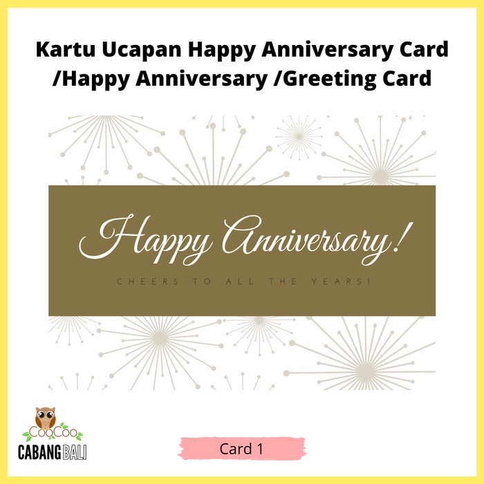 Ready Kartu Ucapan Happy Anniversary Card /Happy Anniversary /Greeting Card