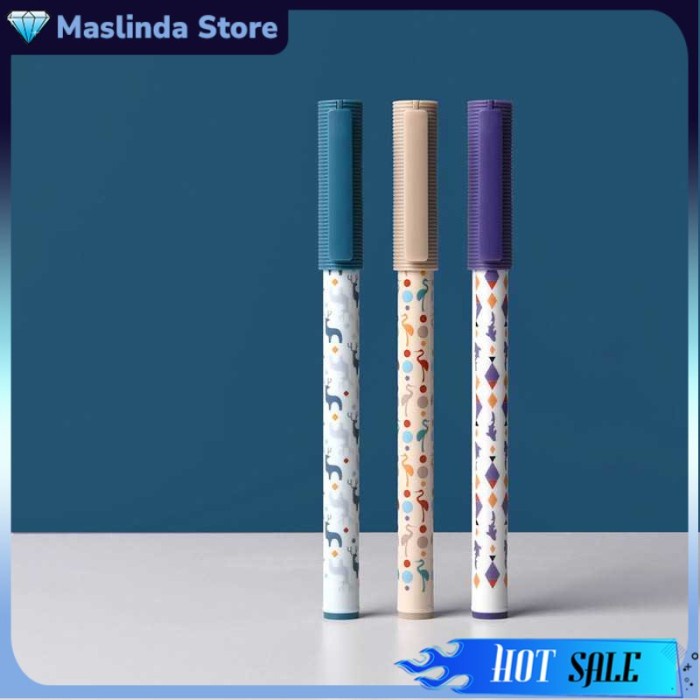 

Pena Pulpen Gel Quick Dry 0.5mm Tinta Hitam 3 PCS - K