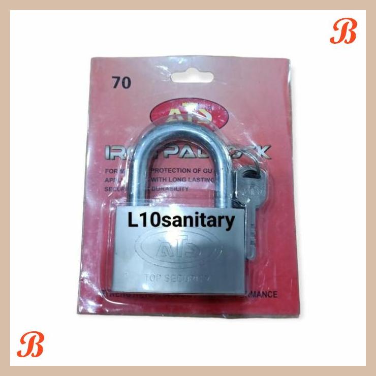 GEMBOK BESI NEKEL ATS 70MM / IRON PADLOCK ATS 70 MM