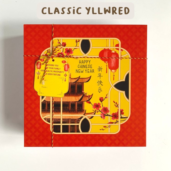 Box Cake Imlek 20x20 Kotak Kue Lapis Legit Dus Parcel Tempat Roti Bolu