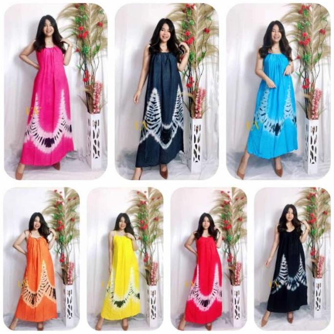 IS698 DASTER SINGLET RAYON BALI MOTIF TIE DYE U JUMBO/BAJU TIDUR WANITA ADEM NEW