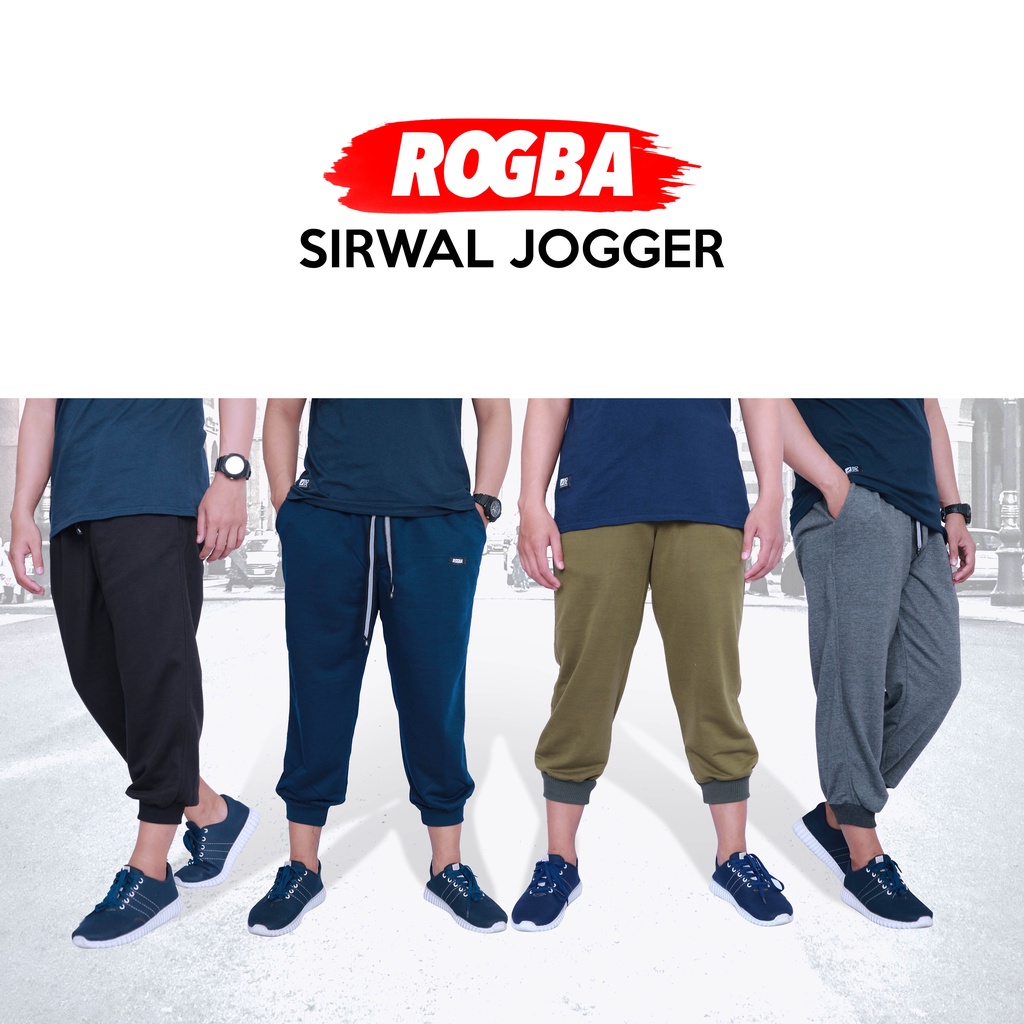 [EXCLUSIVE] BEST QUALITY Celana Sirwal Training Jogger Kasual Olahraga Pria Cowok Original Rogba by