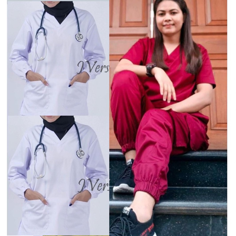 [EXCLUSIVE] BEST QUALITY Baju Oka Set Celana Jogger Cargo Lengan Panjang Kerut