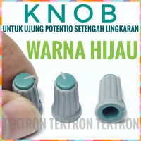 Knob Potentiometer Hijau Knop Potensio Setengah Lingkaran Mixer Power