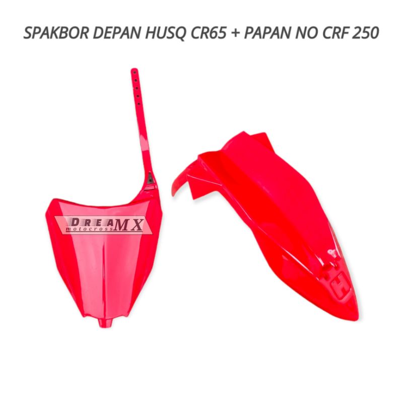 Spakbor depan husq cr65 dan Papan nomor Crf 250 Universal Supermoto klx bf Dtracker crf 150 l wr155