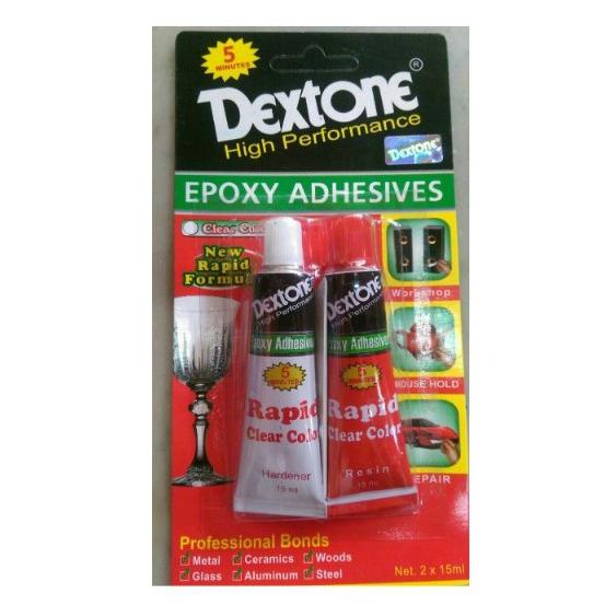 

New - Lem Epoxy Dextone Rapid 5 Menit Clear Color 30 ml Lem Campur Serbaguna ,.