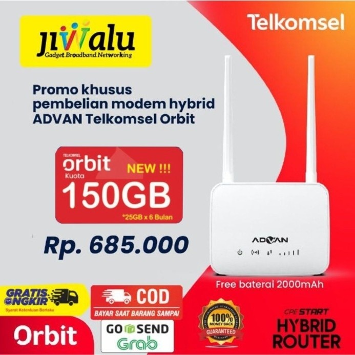 ADVAN CPE ROUTER START MODEM TELKOMSEL ORBIT MODEM ORBIT WIFI WLAN 4G