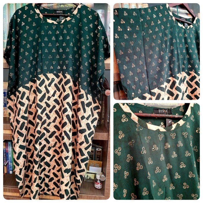 SR75 DASTER BATIK PEKALONGAN RISNA JUMBO 7L/8L LD150 LOWO KAFTAN KALONG TERMURAH