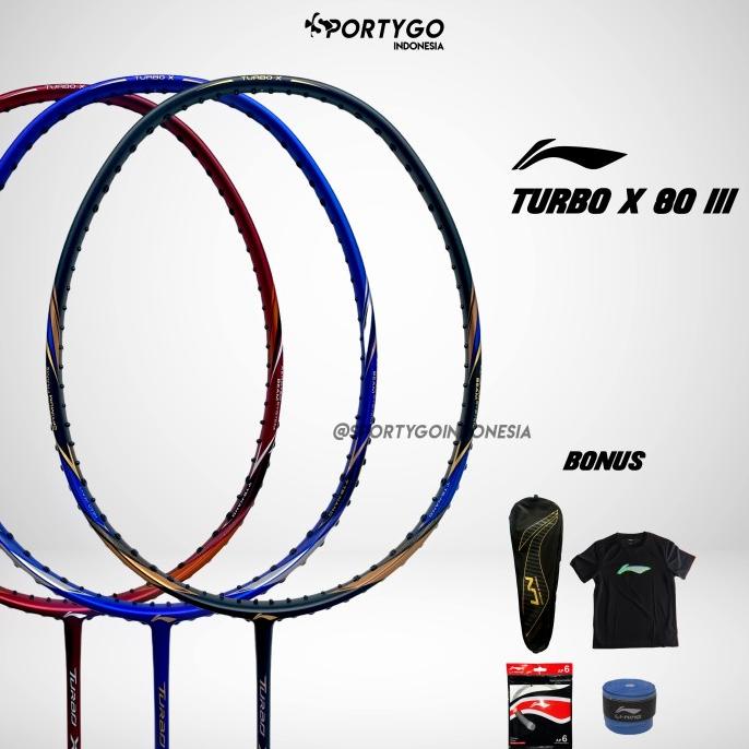 Raket Lining TURBO X 80 III Badminton Original