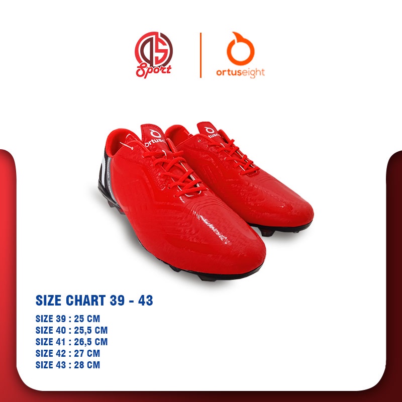 [SPORTY COLLECTION] Sepatu Bola Ortuseight EXTEND FG Silver Ortred White Komponen Original Ortus