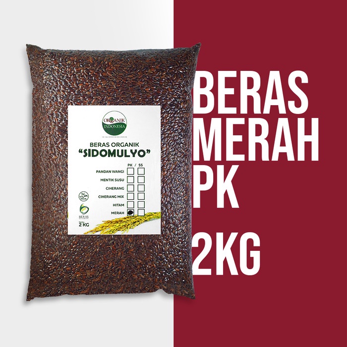 

Organik / Organic Rice Merah Pk 2Kg Sidomulyo Rendah Gula