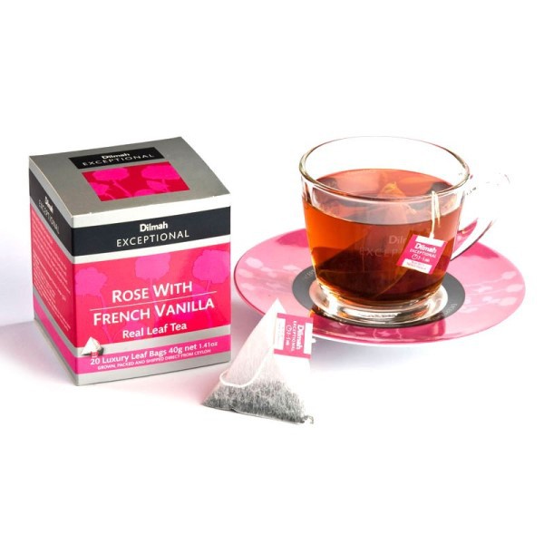 

Dilmah Exceptional Rose With French Vanilla Tea - Teh Celup