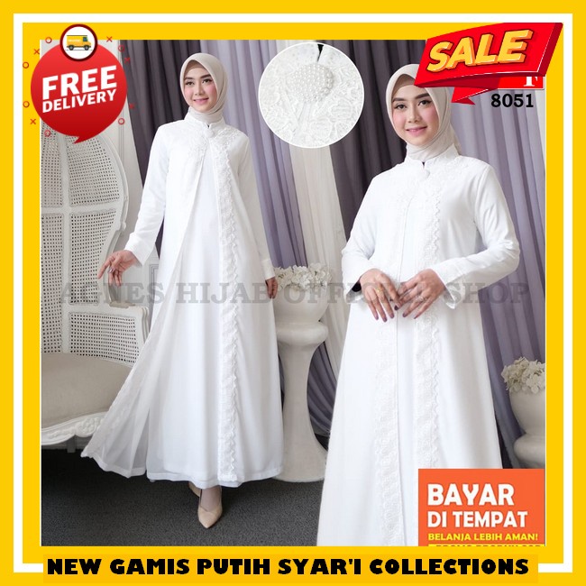 Pakaian Umroh Haji Perempuan Syari Muslimah Ied Lbaran Games Gsamis Gamis Wanita Kekinian Dewasa Ter