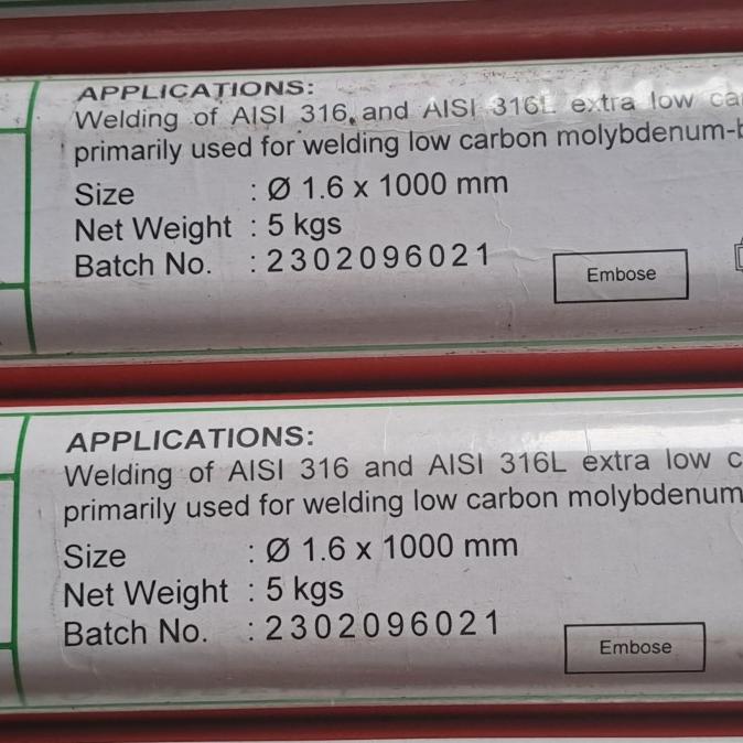 @#@#@#] kawat las argon nsn 316L 1.6mm nikko stell