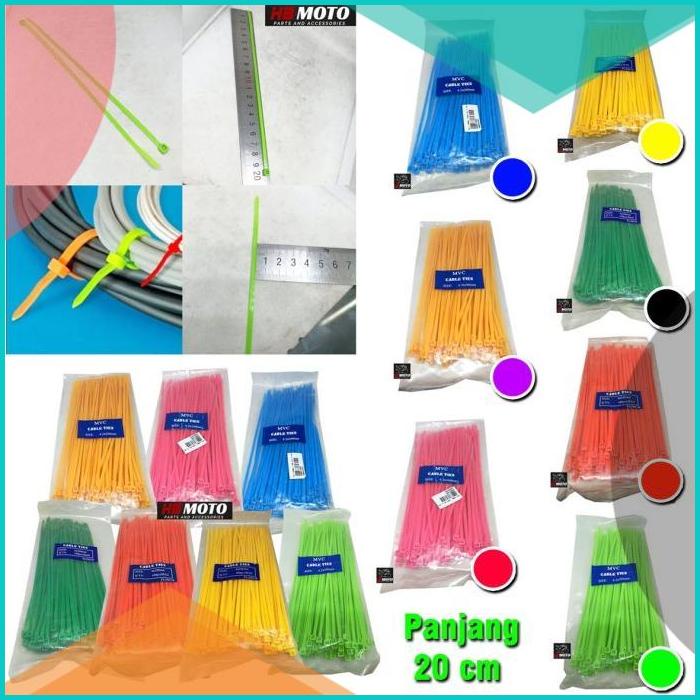 

1 pack isi 100 pcs CABLE TIES MVC 4.2 X 200mm/Pengikat Kabel/Tali Ties