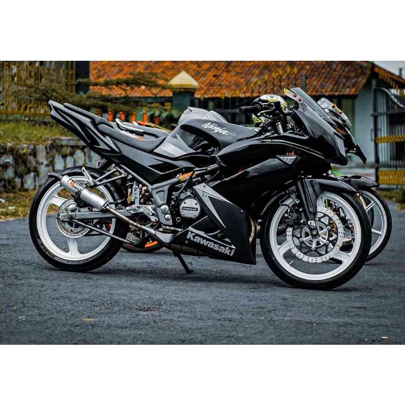 Striping lis sticker standar ORI Kawasaki ninja rr 2012 hitam Stiker ninja RR hitam 2012