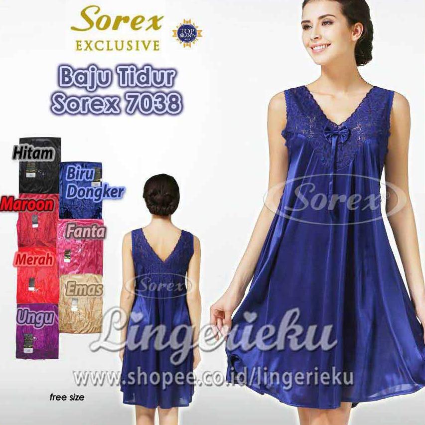 Big Sale Sorex 7038 Bt Baju Tidur Wanita Daster Satin Sorex Exclusive Cod