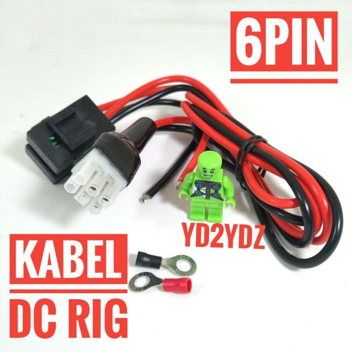 Promo Kabel Dc Hf Socket Power Konektor 6Pin Yaesu Icom Kenwood Radio Ssb