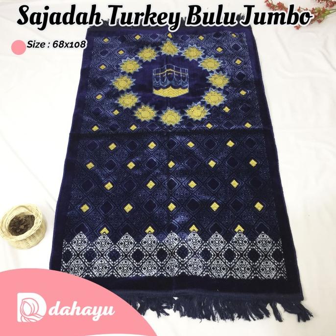 Sajadah Turki Grosir Turkey Bulu Travel Dewasa ukuran 52 x 105