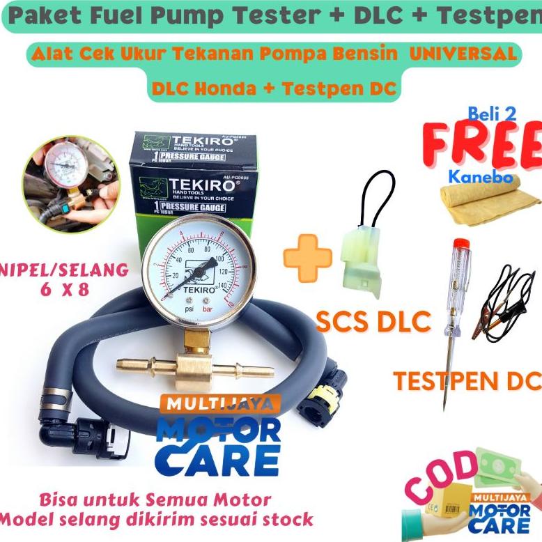 Termurah PROMO LENGKAP UNIVERSAL Fuel Pump Tester  Pressure Gauge Alat Cek Pengukur Tekanan Pompa Be