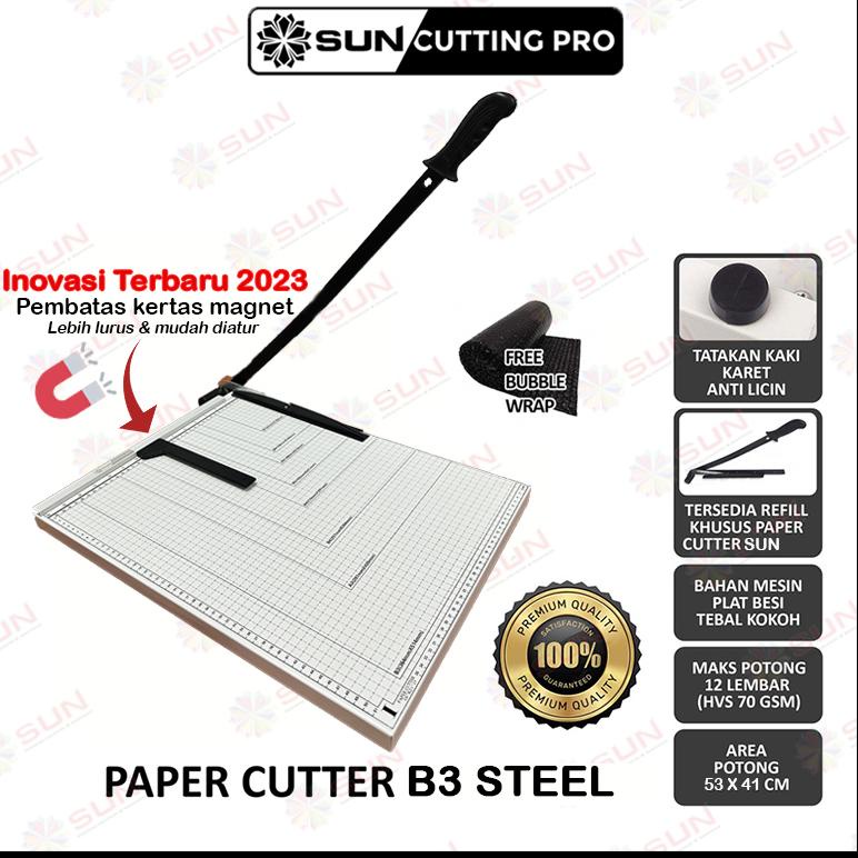 

Murah Paper Cutter A3 / A3+ ( Alat Potong /Mesin Pemotong Kertas HVS, Sticker, Dos, PVC ID Card, Yellow Board, Art Paper, Vinyl. Bontax Camel, Kertas Foto A5 A4 F4 B4 Glossy Silky Glossy Photo Paper A3) COD