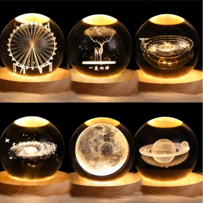 LAMPU BOLA KRISTAL AESTETICH LAPU KAMAR TIDUR AESTETICH LAMPU MEJA