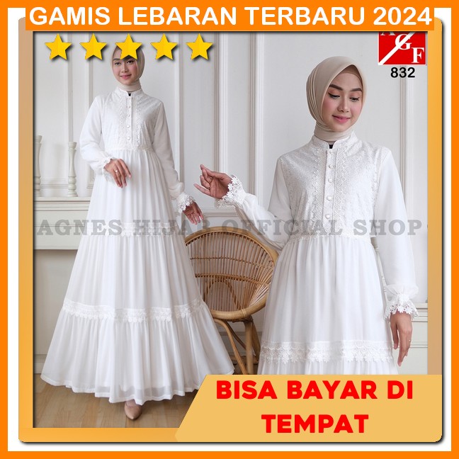 Gamis Lebaran 2024 Terbaru Jumbo Abaya Import Premium Gamis Putih Dewasa Premium Gamissyari Haji Khi