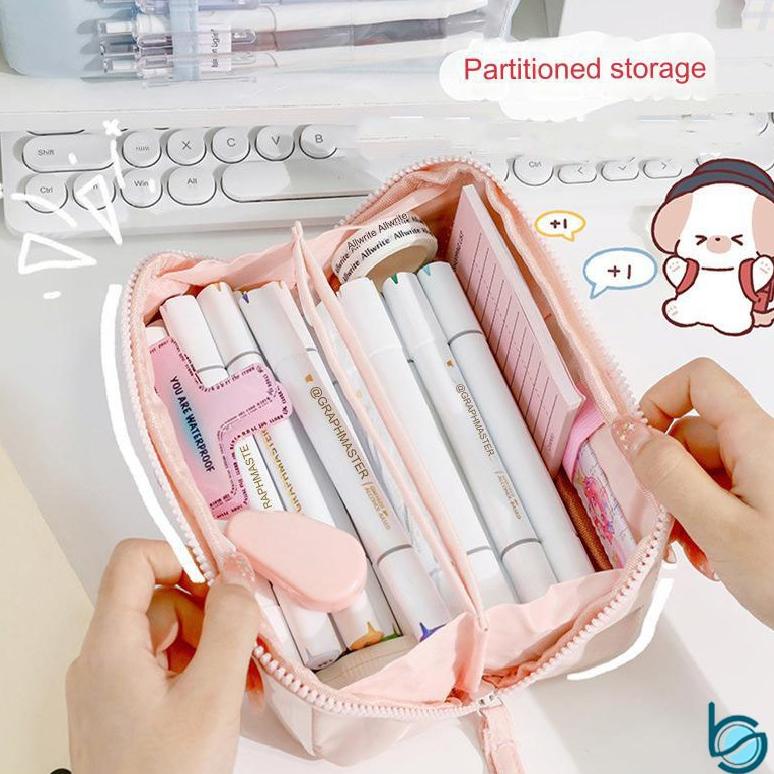 

Promo Spesial Kotak pensil Model Prisma Warna Solid Berkapasitas Besar Multi-Fungsi Tahan Air/Large Capacity Waterproof Pencil Case - Best Stationary Original