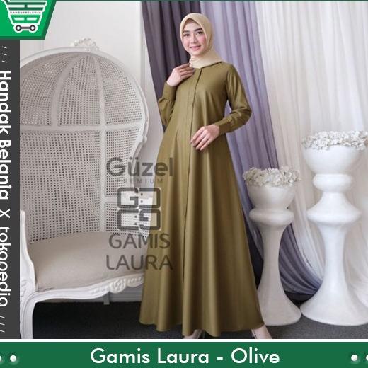 BAJU GAMIS LAURA GUZEL PREMIUM POLOS BAHAN KATUN TOYOBO ORIGINAL GUZEL