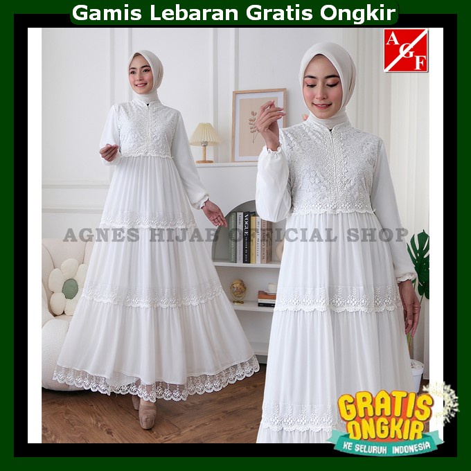Gwmis Pengajian Murah Impor Abaya Pesta Mewah Elegan Gamiz Muslimah Perempuan Kekinian Baju Gamis Pu